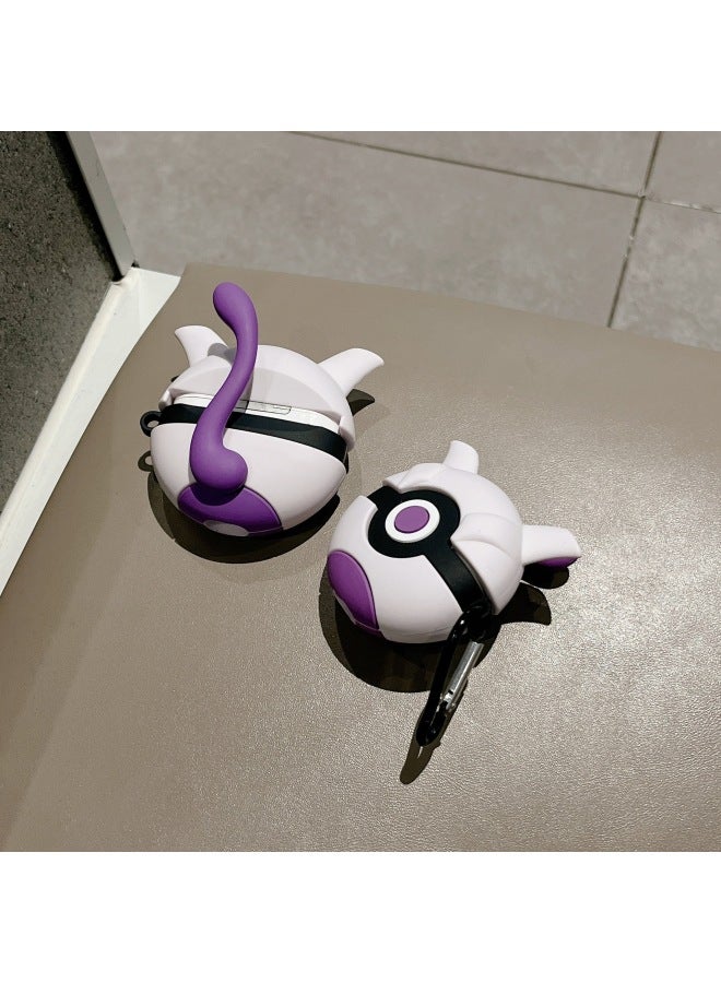 Loquat Chaomeng Ball For HuaweiBluetooth Headphone Case FreeBuds 5i/4e Suitable For HuaweiPro3 Protective Case Pokémon-Color:Super Dream Ball + Hook-Model:FreeBuds 5i  - Image 4