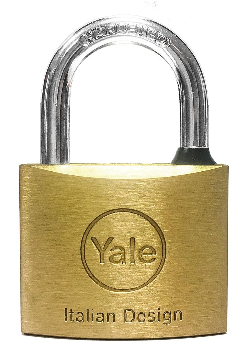 Yale 110 Series Padlock 50mm Solid Brass Double Locking, 15-0110-5026-00-0211  - Image 1