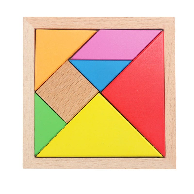 Tangram Beech Children'S Intelligence Early Education Fun Puzzle Puzzle Kindergarten All Kinds Of Wooden Toy Manufacturers - Image 1