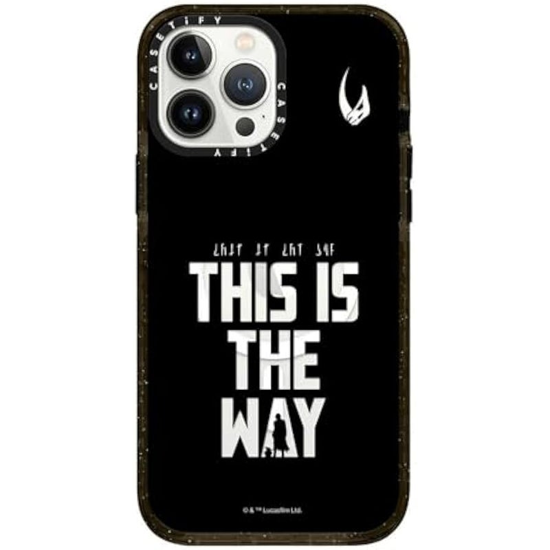Casetify Impact iPhone 13 Pro Max Case 【Mandalorian Co-Lab / 8.2ft Drop Protection/Compatible with Magsafe】 - This is The Way - Black - Clear Black - Image 1