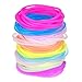 Hotop 100 Pcs 80s Multicolor Silicone Jelly Bracelets Rainbow Glow Neon Stretchable Gel Gummy Rubber Bracelets Hair Ties 80s Party Favor for Adults Women - Image 3