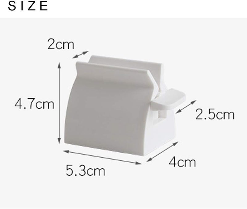 Miracle Toothpaste Roller Squeezer Set of 2 Rolling Tube Toothpaste Holder Stand Bathroom Organizer (White) (2Pack-White) - Image 2