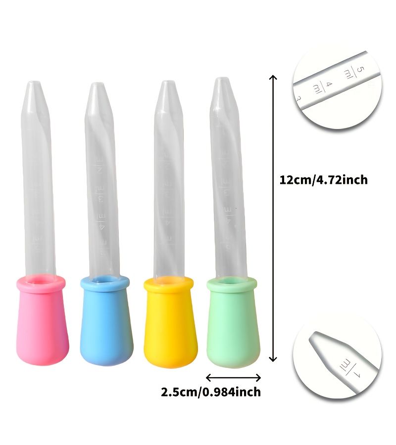 5 Random Color Squeeze Dropper Pump Tools for Liquid Transfer Painting Lab - Image 2