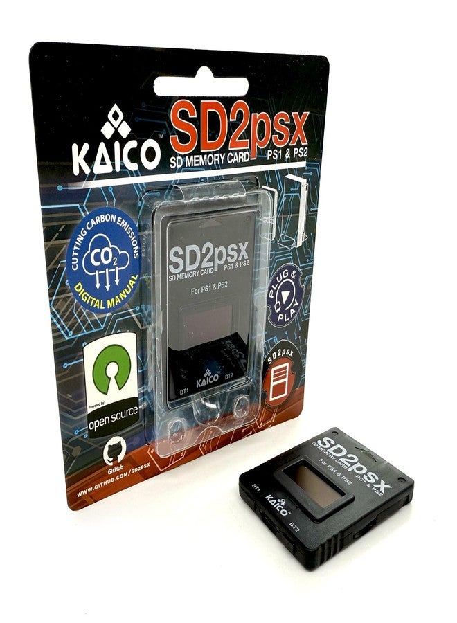 KAICO بطاقة ذاكرة كايكو PSX من الجيل الثاني، متوافقة مع بلاي ستيشن 1 و2، قابلة لتحديث البرامج الثابتة، سعة تخزين غير محدودة، تتضمن بطاقة MicroSD سعة 8 جيجابايت، بطاقة ذاكرة ألعاب عالية السرعة لأجهزة PS2/PS1/PS One - Image 4