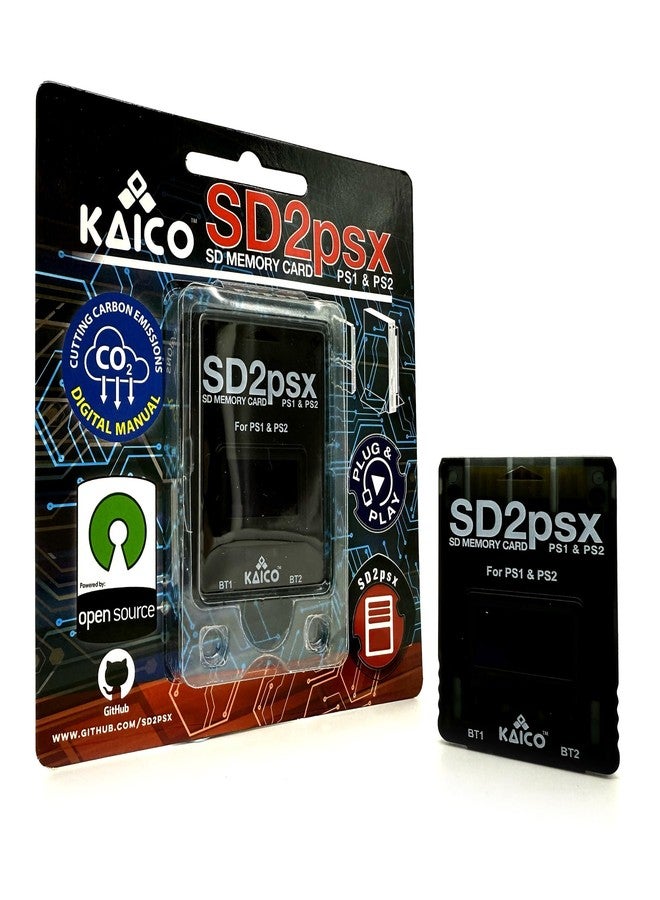 KAICO بطاقة ذاكرة كايكو PSX من الجيل الثاني، متوافقة مع بلاي ستيشن 1 و2، قابلة لتحديث البرامج الثابتة، سعة تخزين غير محدودة، تتضمن بطاقة MicroSD سعة 8 جيجابايت، بطاقة ذاكرة ألعاب عالية السرعة لأجهزة PS2/PS1/PS One - Image 2
