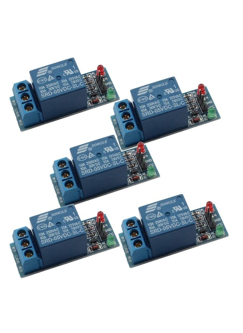 Generic - 5 PCS 5v 1 Channel Relay Module for Arduino - Image 1