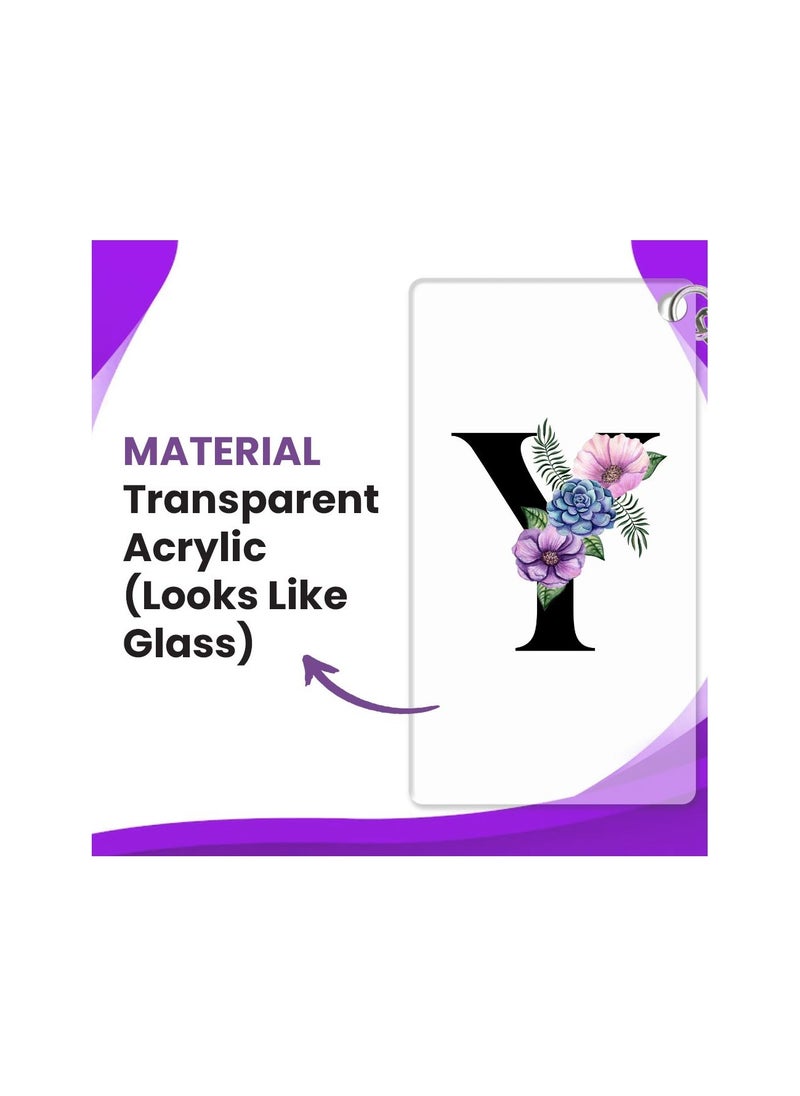 PRINTSHOP4ME Acrylic Alphabet A-Z Initial Letter Keychain for Women Bag Charms Purse Charms For Handbags Pendant Key Ring for Purse Handbags Women Girl Key Ring for Backpack  - Image 2