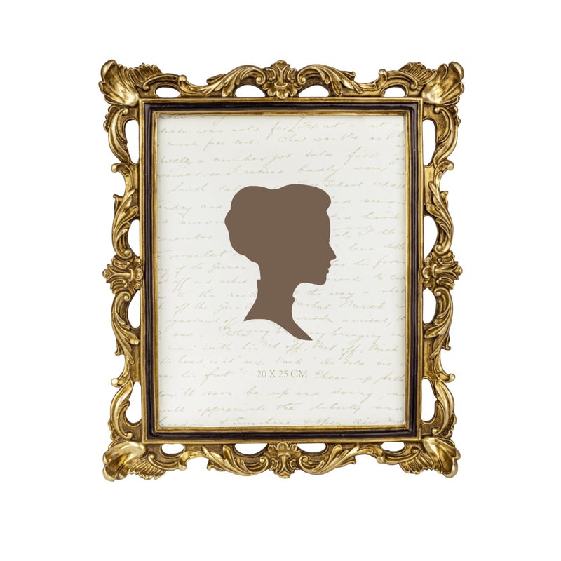 AELS 8x10 Inch Vintage Picture Frame Elegant Antique Photo Frames with Glass Front Photo Display Tabletop Wall Hanging Gift Ideas Gold and Black - Image 2
