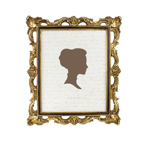 AELS 8x10 Inch Vintage Picture Frame Elegant Antique Photo Frames with Glass Front Photo Display Tabletop Wall Hanging Gift Ideas Gold and Black - Image 1