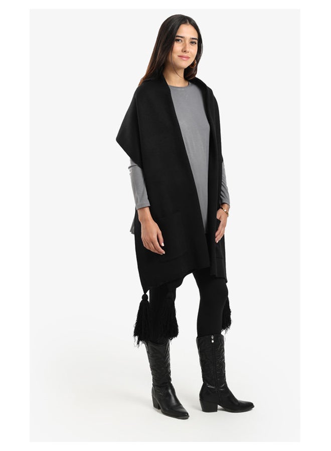 Carina Essential Knitted Poncho - Image 2