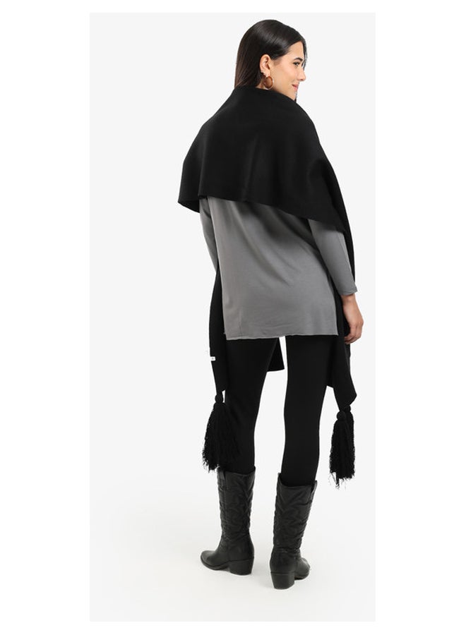 Carina Essential Knitted Poncho - Image 3