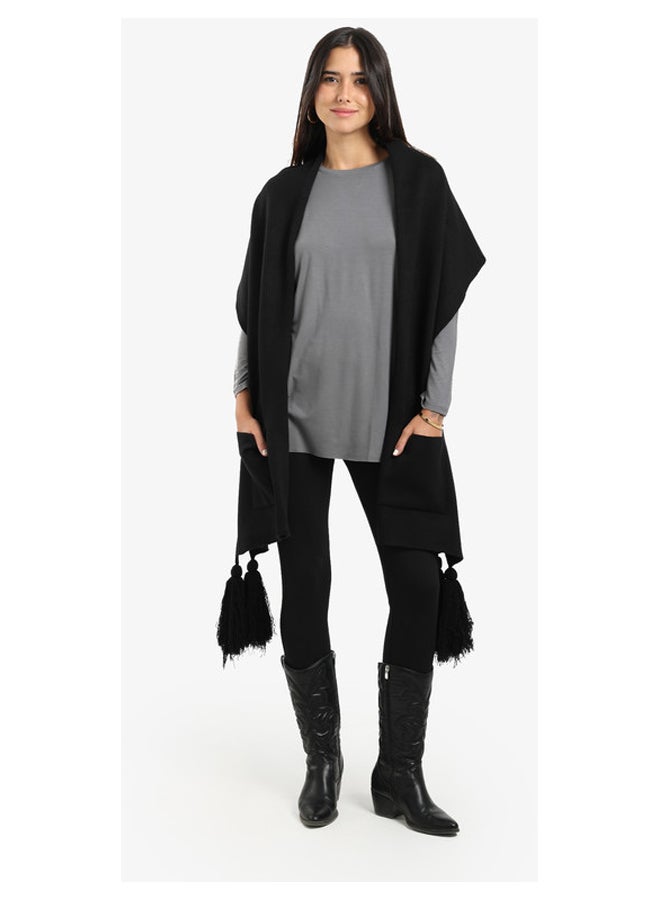 Carina Essential Knitted Poncho - Image 1