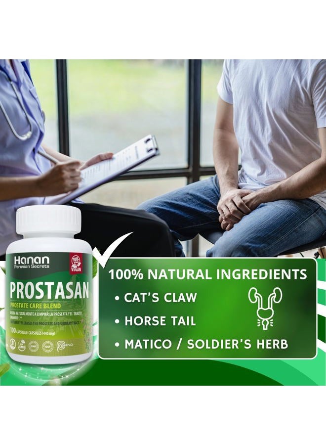 Hanan Prostate Supplements for Men 100 Capsules - Prostasan Blended with Annatto, Humanpinta, Cat's Claw, Horsetail and Soldier's Herb - Prostate Health from Peru - Image 2