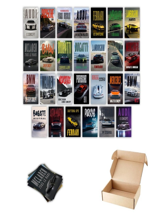 MANIAL - Pack of 27 Piece Car Aesthetic Wall Collage Kit Posters Set, Each Size 4x6 Inch, Luxury Sports Cars Theme, Wall Art for Bedroom Office Living Room Dorm - Image 3