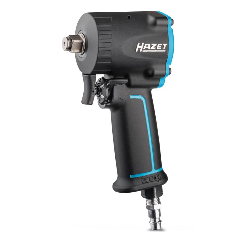 HAZET Pneumatic Impact Wrench 9012M1 I Extra Short 315 Inches Max Release Torque 885ftLbs Square 049 Inches 12 Inch Operating Pressure 90 psi I Compact Design