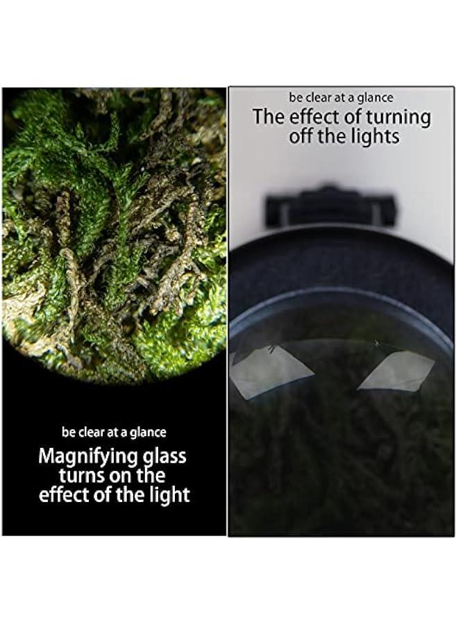 Mini Magnifying Viewing Jar with LED Light Airtight Transparent Light-Up Glass Storage Stash Jar With Mag Lid Smell Proof (Blue)  - Image 4