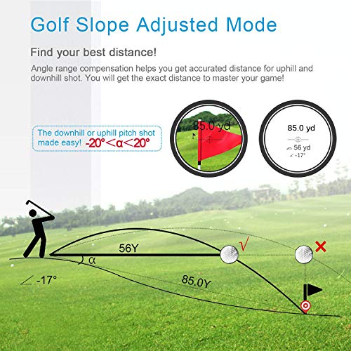 MiLESEEY Professional Precision Laser Golf Rangefinder 660 Yards with Slope Compensation,‚0.55yard Accuracy,Fast Flagpole Lock,6X Magnification,Distance/Angle/Speed Measurement for Golf,Hunting - Image 2