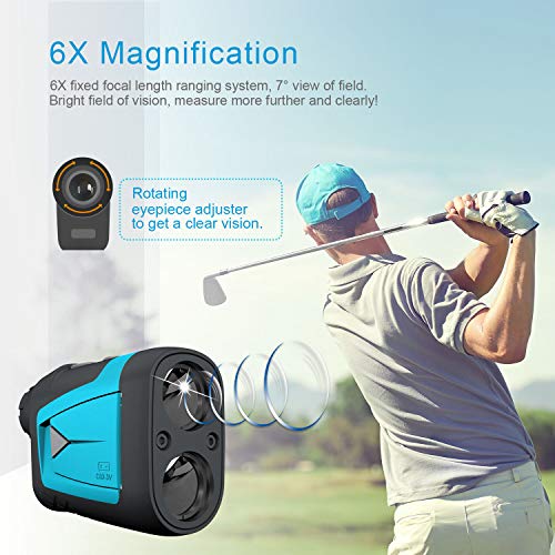 MiLESEEY Professional Precision Laser Golf Rangefinder 660 Yards with Slope Compensation,‚0.55yard Accuracy,Fast Flagpole Lock,6X Magnification,Distance/Angle/Speed Measurement for Golf,Hunting - Image 4