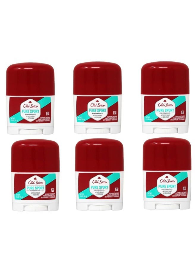 Old Spice High Endurance Antiperspirant Deodorant, Pure Sport, Travel Size 0.5 Ounce (Pack of 6) - Image 1