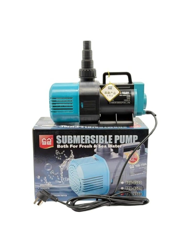 Submersible Water Pump 9500, YQB, 10000 LPH, 320W, 9.5M Water Pumping Height, High Performance Pump for Aquariums, Ponds, Fountains & Hydroponics, Heavy-Duty & Energy-Efficient - Image 1