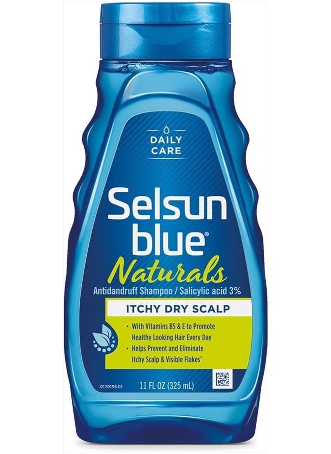 Selsun blue Shampoo Naturals Dandruff Itchy Dry Scalp 11 Ounce (325ml) (2 Pack)  - Image 2