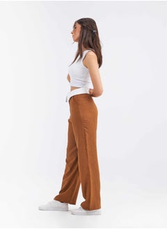 High-Waist Brown Folded Waistband Wide Leg Trousers - pzsku/Z298D24023C120E1622A3Z/45/_/1721563049/51303ce5-3312-4724-b39a-8fcac2960b53