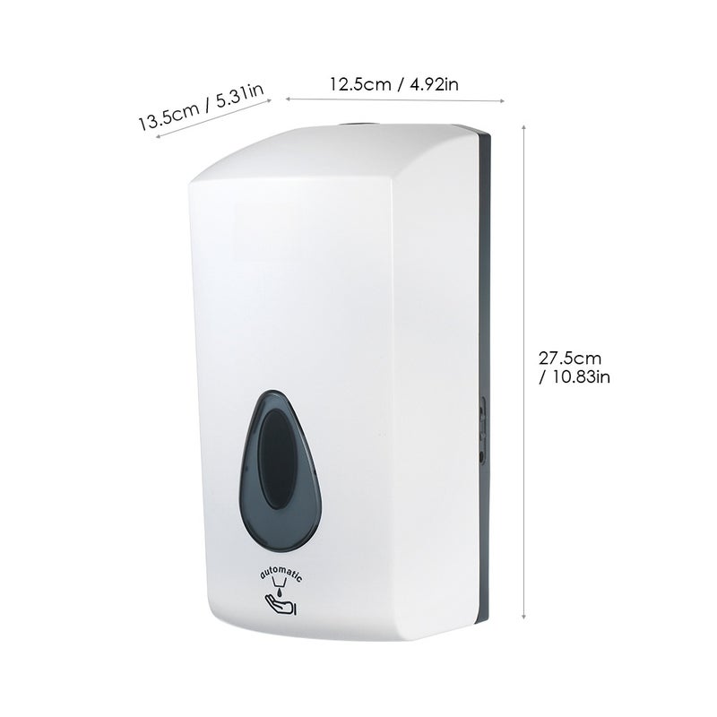 CHUANGDIAN 1000ml Automatic Spray Type Soap Dispenser Rinse-free Dispensers Wall-mounted or Standing with Infrared Sensor No-touch Thin Liquid Holder Large Capacity - Image 5
