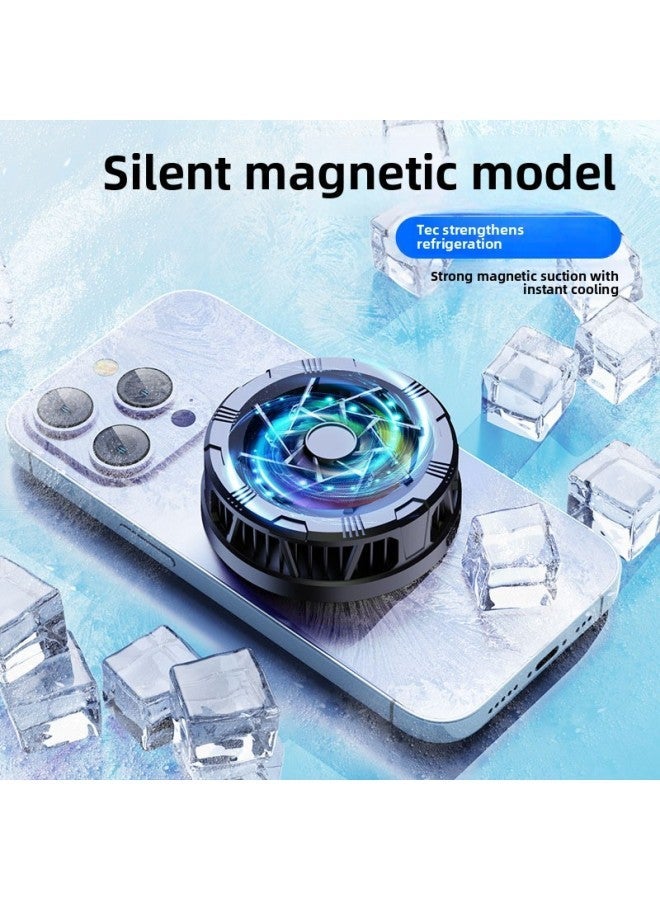 Mobile Phone Radiator Full Set Of Semiconductor Back Clip Dual-core Refrigeration High-power Game Live Dedicated Cooling Artifact-Color:【Upgrade The Ice Seal Magnetic Suction Model】 TEC Large-area F - Image 1