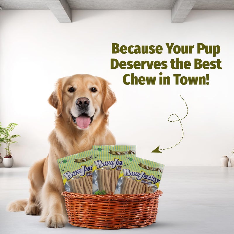 Rena Combo of Pawpaya 5 in 1 Multipurpose 40 Pull Pack Plant-Based Pet Cleaning Wipes and Bow Jerky Chicken and Milk Dog Treat 100% Pure Cage-Free Chicken Perfect Calcium Rich Training Reward - Image 3