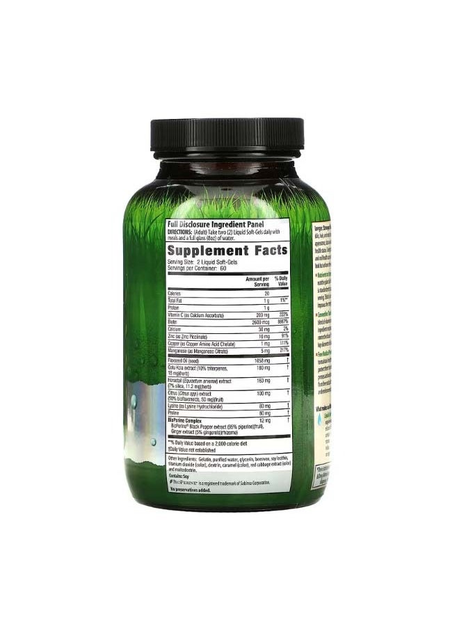 Irwin Naturals Longer Stronger Hair and Nails 120 Liquid SoftGels  - Image 2