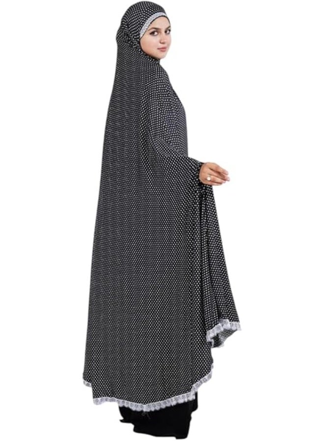 "Long loose prayer dress. Comfortable, made of Lycra and soft cotton fabric with sleeves. Full-coverage wrap for women." - Image 1