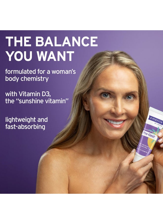 Emerita - Emerita Pro-Gest Balancing Cream with Vitamin D3 | USP Progesterone Cream from Wild Yam for Optimal Balance at Midlife | 4 oz - Image 1
