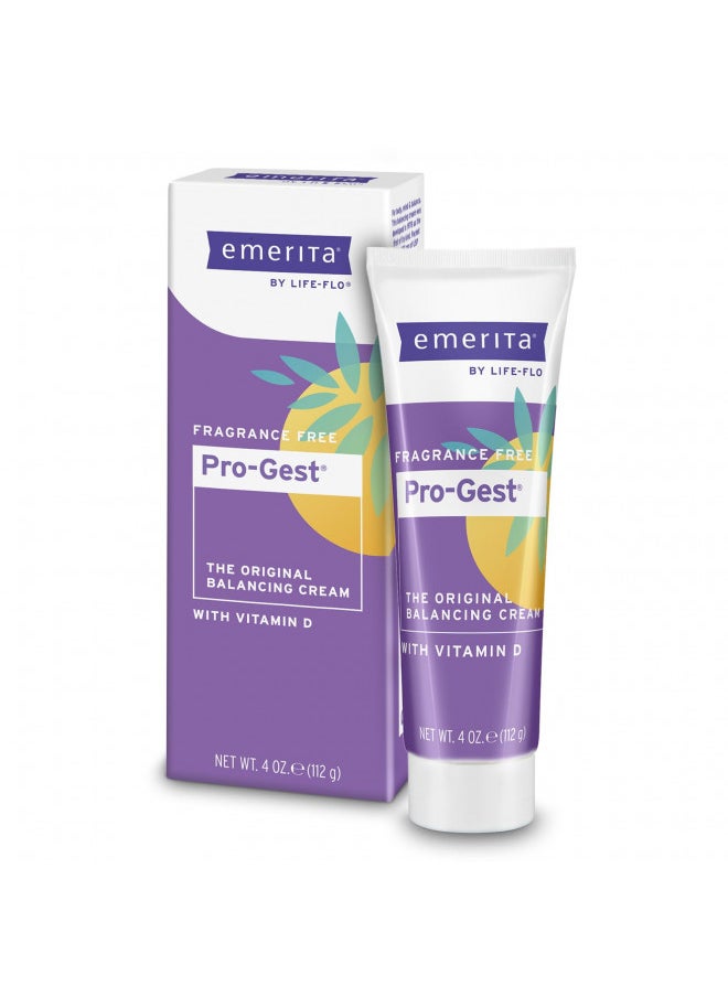 Emerita - Emerita Pro-Gest Balancing Cream with Vitamin D3 | USP Progesterone Cream from Wild Yam for Optimal Balance at Midlife | 4 oz - Image 1