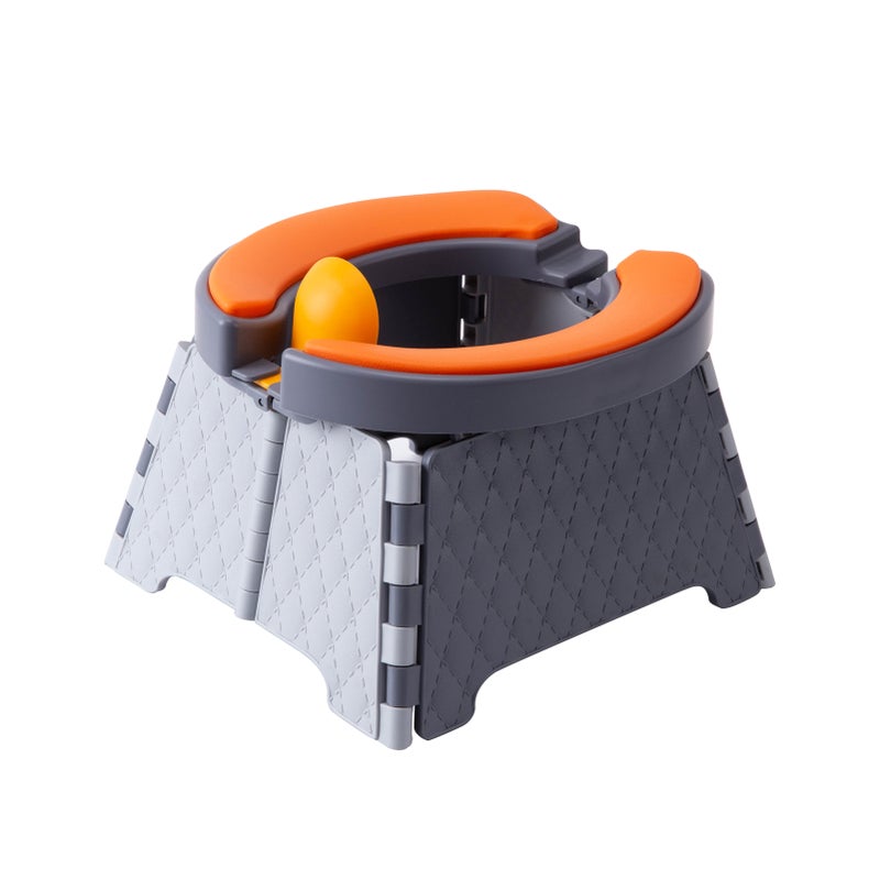 Foldable Toilet Trainer Kids Travel Potty Toilet Seat Baby Potty Seat with Splash Guard 30 Plastic Bags Storage Bag Soft Silicone Mat Portable Potty Training Seat for Home Travel On-The-Go Indoor - Image 1