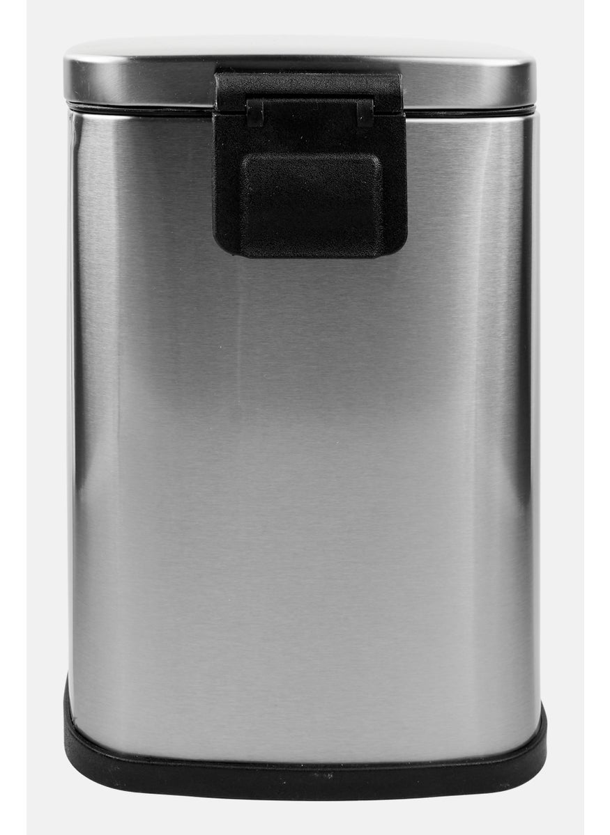 Muy Mucho Stainless Steel Pedal Recycling Bin, Silver  - Image 2