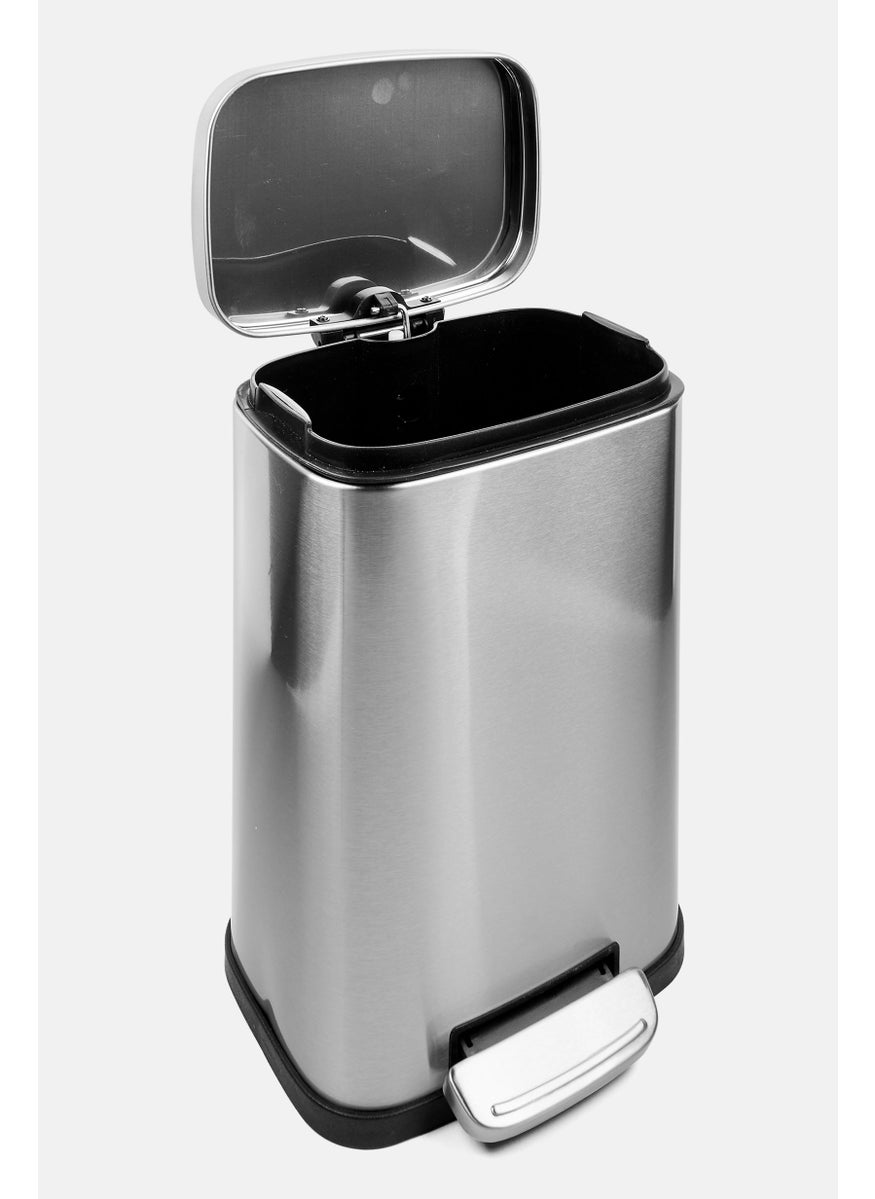 Muy Mucho Stainless Steel Pedal Recycling Bin, Silver  - Image 3