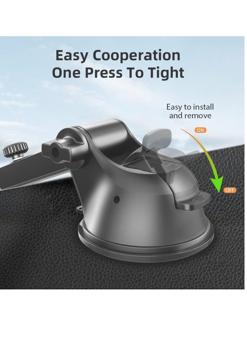 فايماي حامل هاتف السيارة لوحة القيادة قابل للتعديل حامل الهاتف المحمول للسيارة حامل الزجاج الأمامي للسيارة متوافق مع هاتف Iphone 13 Pro 13 Pro Max 13 حامل هاتف السيارة الصغير حامل هاتف السيارة أسود - Image 5