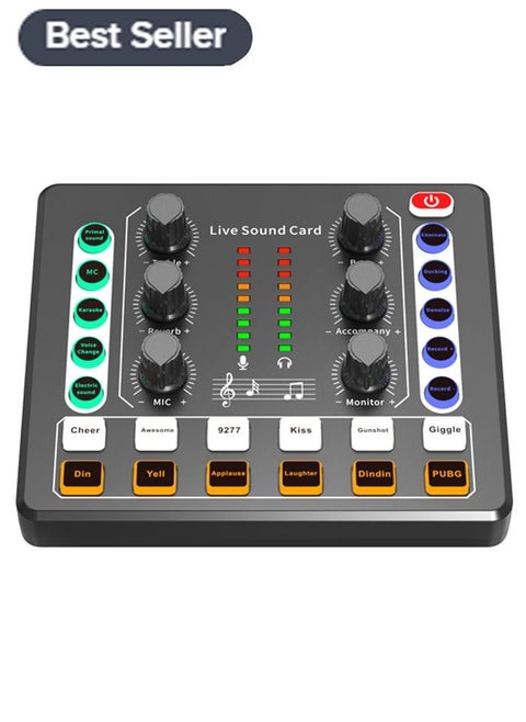 M8 Sound Card Set, Podcast Equipment Bundle, Recording Studio Package, Live Sound Card - Audio Interface for Laptop Computer Vlog Living Broadcast Live Streaming YouTube TikTok