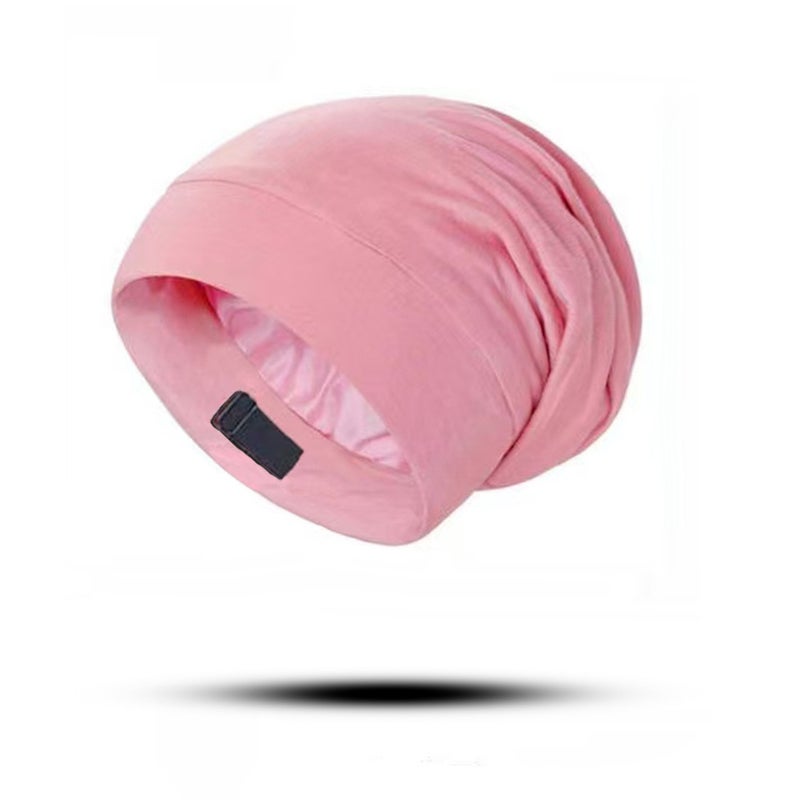 Beanie European American Double Layer Chemotherapy Hair Care Adjustable Sleep Hat - Image 1