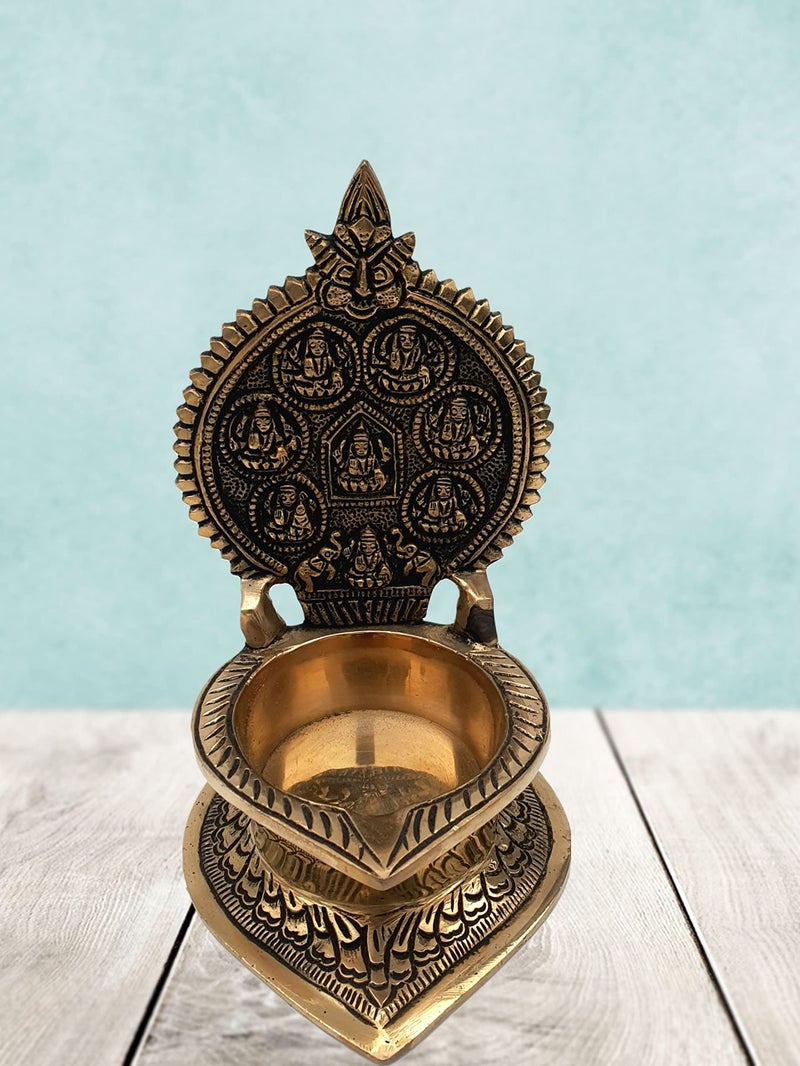 Mohan Jodero Ashtlakshmi Deepak/Akhand Diya with Antique Home Decorative for Temple & Festival - Image 5