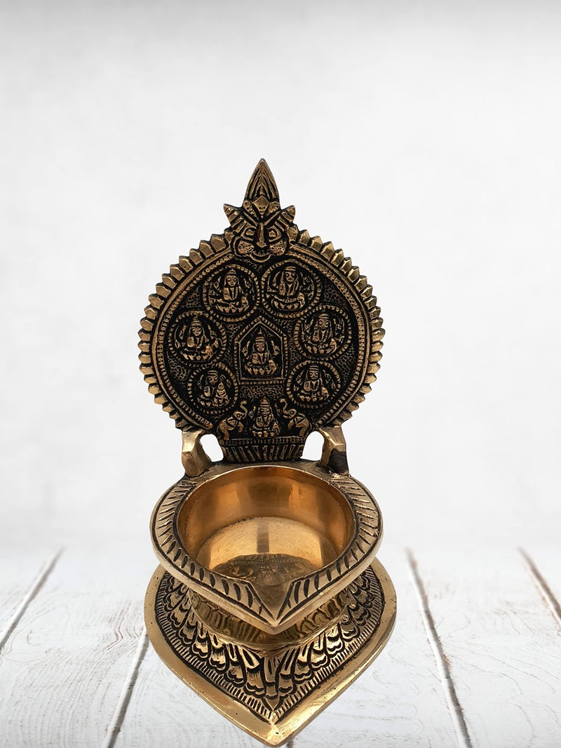 Mohan Jodero Ashtlakshmi Deepak/Akhand Diya with Antique Home Decorative for Temple & Festival - Image 3