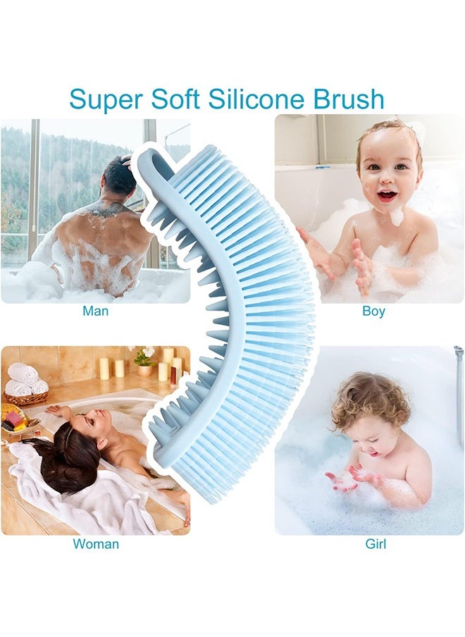 2 Pcs Silicone Body Scrubber, Exfoliating Body Scrubber, Soft Silicone Loofah, 2 in 1 Bath and Shampoo Brush, Cleaning Exfoliating Skin for Sensitive and All Kinds of Skin (Pink + Blue) - pzsku/Z298DB9A6E395EDF6B4D7Z/45/_/1730963545/cd8b73cf-6c09-4395-ba41-c6f566733deb