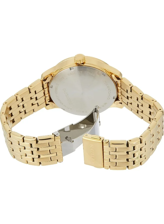 CITIZEN Citizen Men Gold Dial Stainless Steel Band Watch - NH8352-53P