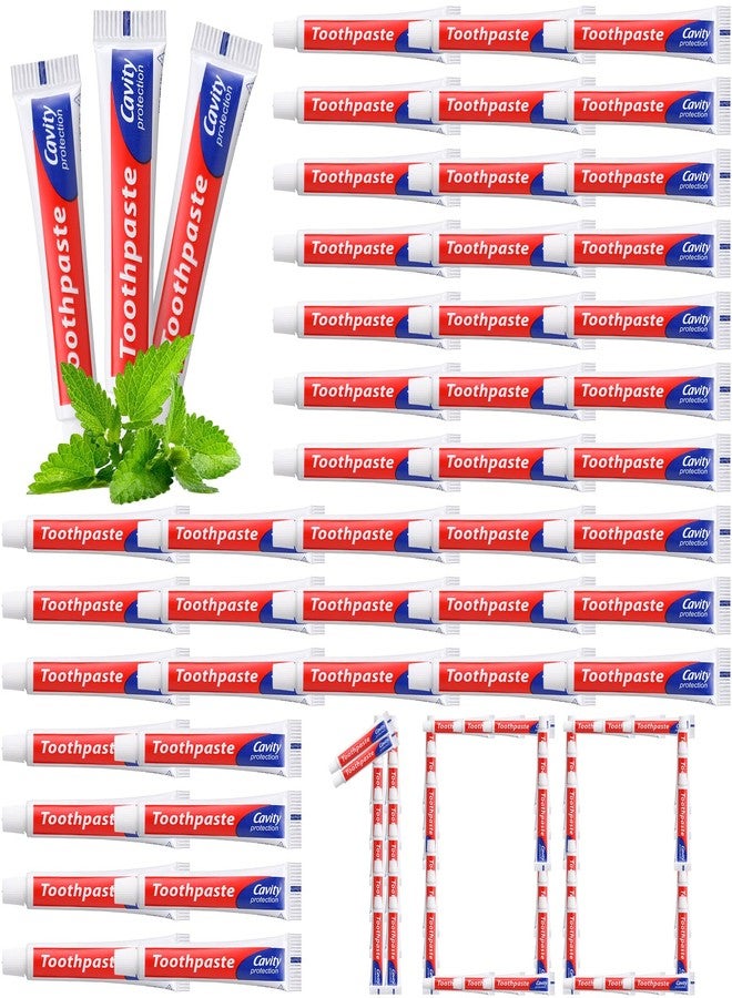 Dimsile Mini Toothpaste Bulk Travel Size 0.35oz for Bad Breath, Helps Freshens Breath, Whitens Teeth Regular Disposable Mint Toothpaste for Home Hotel Office Camping - Image 1