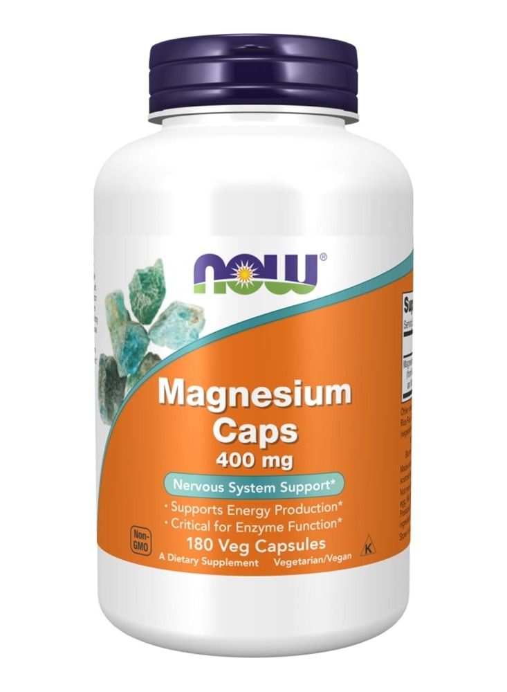 Complément Alimentaire MAGNÉSIUM 400 Mg - NOW Foods - Boîte De 180 Gélules - Neuf Sous Blister