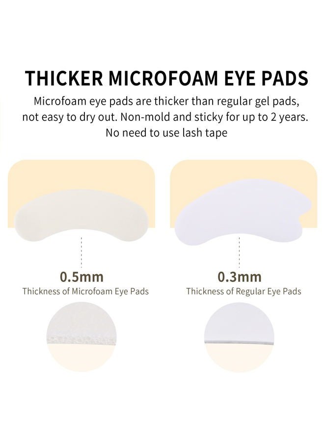 Miuffue 100 PCS Foam Eye Pads for Eyelash Extensions, Under Eye Pads for Lash Extensions, Foam Tape Lash Extension Supplies Lint Free, Fit Most Eye Shape, Stick Well, Hypoallergenic, Waterproof - Image 5