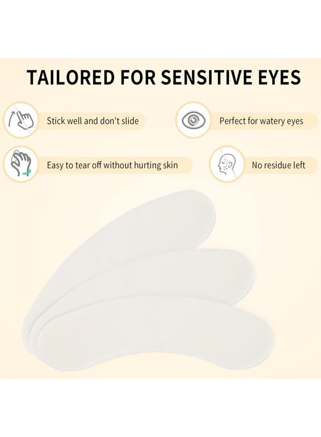 Miuffue 100 PCS Foam Eye Pads for Eyelash Extensions, Under Eye Pads for Lash Extensions, Foam Tape Lash Extension Supplies Lint Free, Fit Most Eye Shape, Stick Well, Hypoallergenic, Waterproof - Image 3