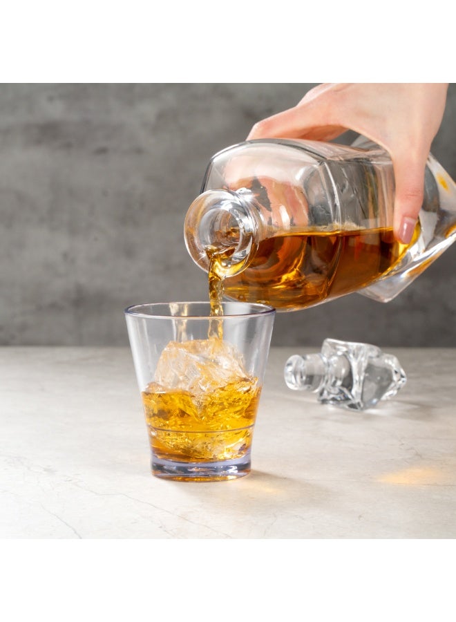 Restaurantware Bev Tek 9 Ounce Plastic Drinking Glasses, 12 Reusable Plastic Cocktail Cups - Shatterproof, Clear Plastic Old Fashioned Glasses, Dishwashable, Stackable - Image 5