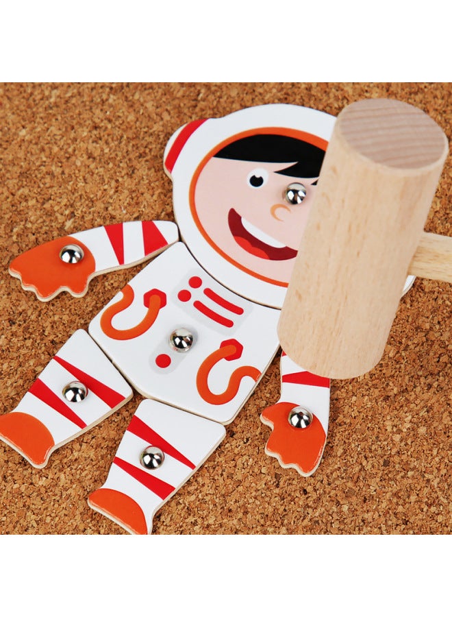 Children's Creative Puzzle P.45 Baby Early Education Puzzle DingTalk Music Wooden Puzzle Toy-Color:mzm-color Box Transportation - Image 2