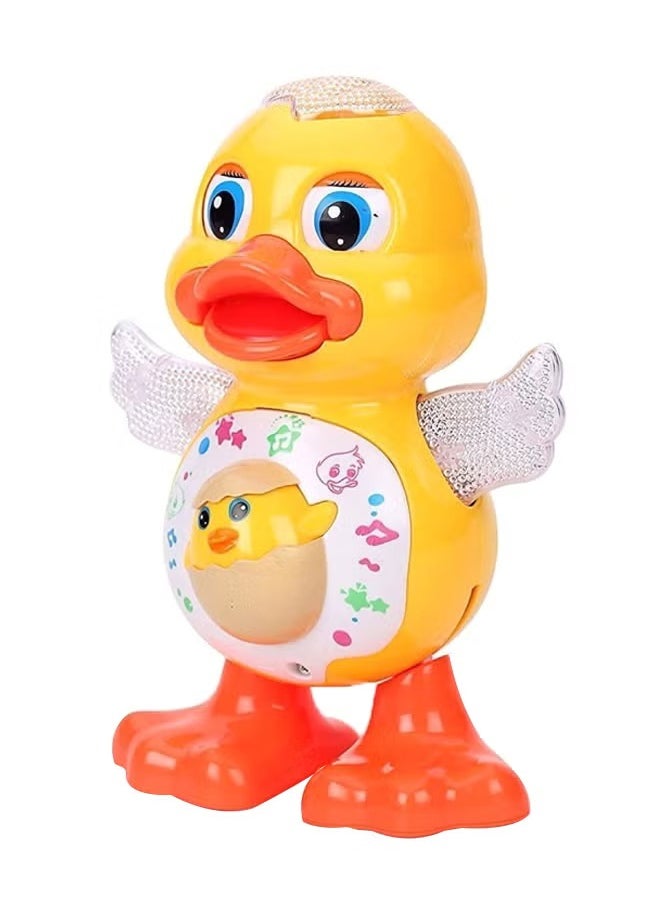 TOY GARDEN Electric Dancing Duck Toy for Kids – Flashing Lights, Music, Eye Blink & Body Shake – Educational Musical Toy  - Image 1